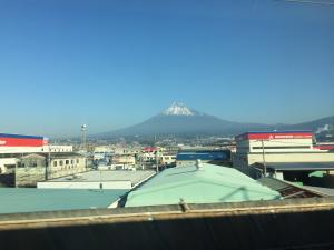 View of Mt. Fuji from the bullet train to Nagoya.