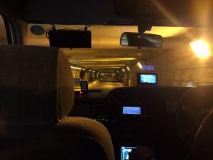 A photo from my taxi this morning in the tunnel under the train tracks.