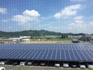 View of some of Ogura's solar panels from their conference room.