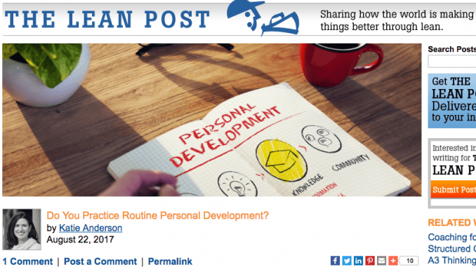 Lean Post: Do You Practice Routine Personal Development?