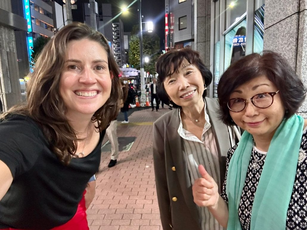 Katie Anderson with Nami-San and Noriko-San