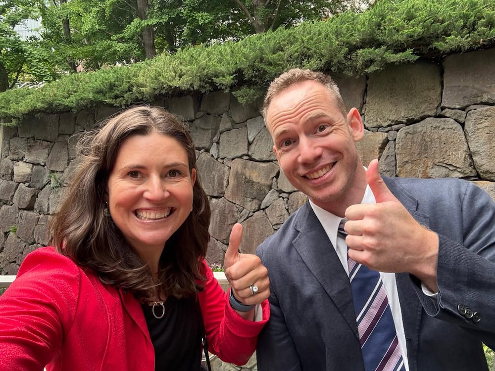 Katie Anderson and Tim Wolput Reunited in Japan