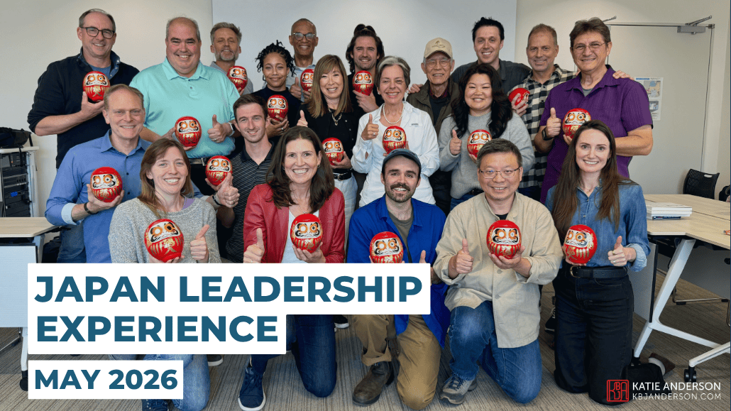 Katie Anderson leading participants during the Japan Leadership Experience, an immersive lean leadership tour in Japan.